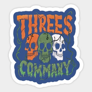 Threes Company vintage vibes Sticker